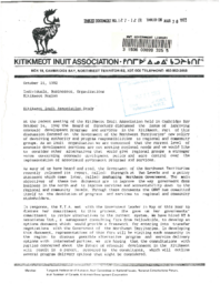 127-12(3) - Letter from the Kitikmeot Inuit Association, Pertaining to a Kitikmeot Inuit Association Study on the Economic Development Program in the Kitikmeot Region