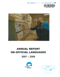 111-16(2) - Annual Report on Official Languages 2007-2008