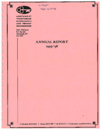 011-13(6)-Information and Privacy Commissioner of the Northwest Territories : annual report 1997-1998