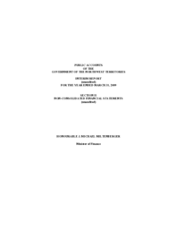 45-16(4) - Interim Public Accounts for the Year Ended March 31, 2009 