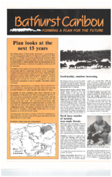 60-88(2) - Document on Bathurst Caribou, Forming a Plan for the Future