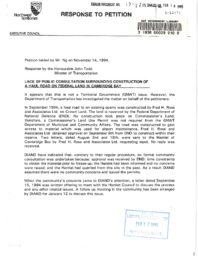 017-12(7) - Lack of Public Consultation Surrounding Construction of a Haul Road on Federal Land in Cambridge Bay