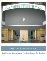 112-17(3) - 2011-2012 Annual Report Legislative Assembly of the Northwest Territories 