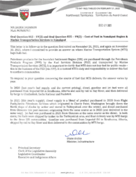 547-19(2) - Follow-up for Oral Question 812-19(2 and Oral Question 835-19(2) - : Cost of Fuel in Nunakput Region and Marine Transportation Services to Nunakput 