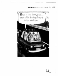 68-16(4) - Comic Illustration Regarding Driving While Texting 