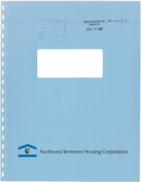 87-87(1) - Progress Report on the NWT Housing Corporation Corporate Planning Project