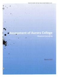 448-18(2) - Assessment of Aurora College, Cleveland Consulting, March 2013 