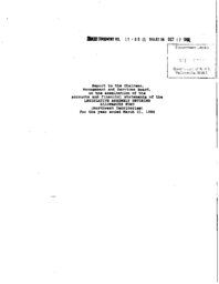 13-88(2) - Auditor's General's Report to Chairman, Management and Services Board on Examination of Accounts and Financial Statements of the Assembly Retiring Allowances Fund for the Year Ended March 31, 1988