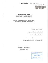 20-12(4) - Yellowknife 1993, Aboriginal Peoples in the Capital of the NWT, Final Report