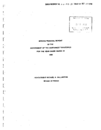 44-90(2) - Interim Financial Report of GNWT, Year Ended March 31, 1990