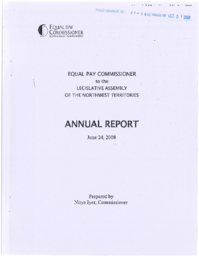 087-16(2) - Equal Pay Commissioner to the Legislative Assembly of the Northwest Territories Annual Report 2008