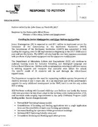 369-18(2) - Response to Petition 7-18(2): Funding for Junior Kindergarten and Other Options for Families 