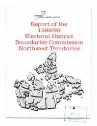 68-90(1) - Report of the 1989 90 Eletoral District Boundaries Commission Northwest Territories 