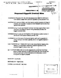 04-90(1) - Proposed Kiggavik Uranium Mine