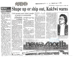 088-12(2) - Shape up or Ship out, Kakfwi warns