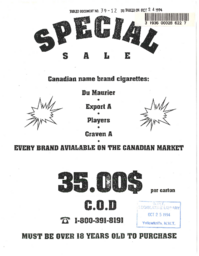 39-12(6) - Canadian Brand Name Cigarettes Sale Flyer