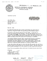 109-12(2) - Letter from the Speaker of the Keewatin Regional Council to Todd, Regarding the Joint Planning for a Regional Health Care Facility for the Keewatin Region