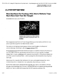 142-17(4) - Intergovernmental Panel on Climate Change (IPCC) - Article on Methane Gas 