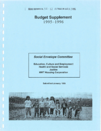 050-12(7) - Budget Supplement 1995-1996 by the Social Envelope Committee