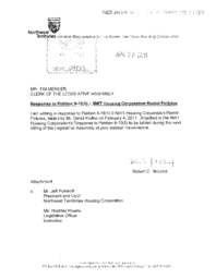 17-16(6) - Response to Petition 9-16(5): NWT Housing Corporation Rental Policies 