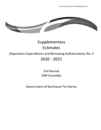 466-19(2) - Supplementary Estimates (Operations Expenditures and Borrowing Authorization), No. 4, 2020-2021 