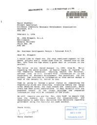 56-12(5) - Letter Regarding Business Development Centre - Taloyoak N.W.T.