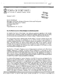 293-18(2) - Letter from Mayor of Fort Smith regarding Funding for Aurora College Bachelor of Education Program 