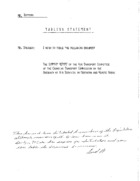 12-85 (1) SUMMARY REPORT OF THE AIR TRANSPORT COMMITTEE OF THE AIR TRANSPORT COMMISSION ON THE ADEQUACY OF AIR SERVICES IN NORTHERN AND REMOTE AREAS