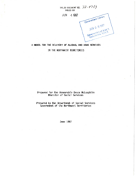 72-87(1) - Model for the Delivery of Alcohol and Drug Services in the Northwest Territories