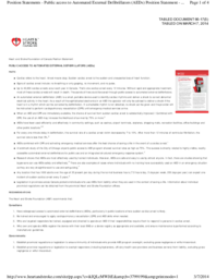 066-17(5) - Heart and Stroke Foundation Position Statement: Public Access to Automated External Defibrillators (AEDs) 