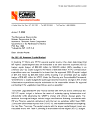 589-19(2) - 2021-22 Amended Capital Budget - Northwest Territories Hydro Corporation and Northwest Territories Power Corporation 