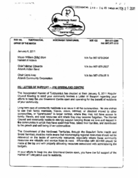 144-16(5) - Letter from Mayor of Tuktoyaktuk in Support of Joe Greenland Centre 