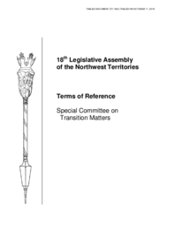 277-18(3) - Terms of Reference - Special Committee on Transition Matters 