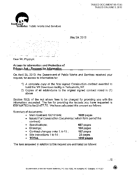 096-17(4) - Public Works and Services Invoice for ATIPP Request on Yellowknife Office Building Contract 