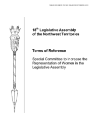 278-18(3) - Terms of Reference - Special Committee to Increase the Representation of Women in the Legislative Assembly 