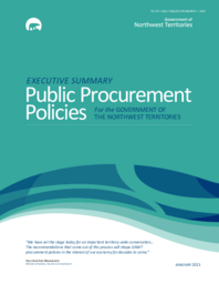 331-19(2) - Executive Summary - Public Procurement Policies for the Government of the Northwest Territories 