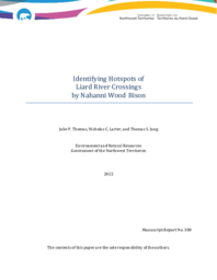 Identifying Hotspots of Liard River Crossings by Nahanni Wood Bison