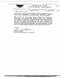 042-13(6)-Memo from Andrew Butler, General Manager of the Deninu K'ue Development Corporation, regarding selection of site for office complex in Fort Resolution.