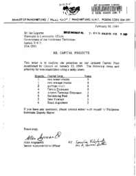 03-89(1) - Letter from Pangnirtung Regarding Sewage and Water Trucks