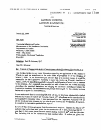 014-13(7)-Letter to the Department of Justice, Government of the Northwest Territories from Mr. Brian Wallace regarding an extension of the deadline on the decision in Friends of Democrary v. Commissioner of the Northwest Territories and others