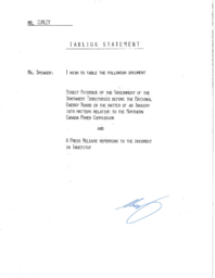11-85 (1) DIRECT EVIDENCE OF THE GNWT BEFORE THE NEB IN THE MATTER OF AN INQUIRY INTO MATTERS RELATING TO THE NORTHERN CANADA POWER COMMISSION