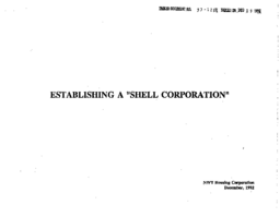 033-12(3) - Establishing a "Shell Corporation" by the N.W.T. Housing Corporation