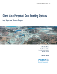 464-18(3) - Giant Mine Perpetual Care Funding Options 