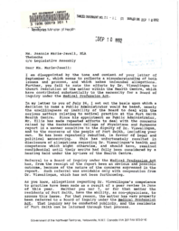 081-12(2) - Correspondence from the Minister of Health to Marie-Jewell dated September 10, 1992