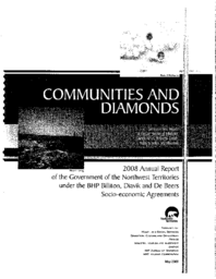 24-16(4) - Communities and Diamonds: 2008 Annual Report of the Government of the Northwest Territories under the BHP Billiton, Diavik and De Beers Socio-economic Agreements 