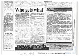 061-14(3)-Who gets what : News North excerpt, January 4, 1999 regarding North Slave per capita spending.