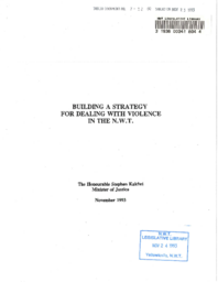 07-12(4) - Building a Strategy for Dealing with Violence in the NWT