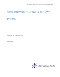 220-18(2) - 100% Renewable Energy in the NWT by 2050 - Starting the Conversation 