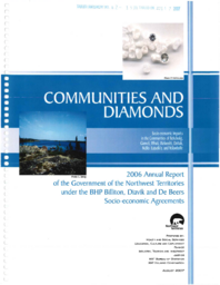 42-15(6) - Communities and Diamonds: 2006 Annual Report of the GNWT under the BHP Billiton, Diavik and De Beers Socio-economic Agreements