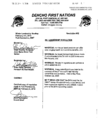 062-17(5) - Dehcho First Nations Leadership Resolution and Attachment 